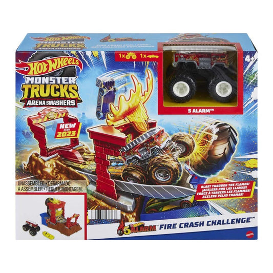 Set Hot Wheels Monster Trucks Arena Smash 5 Alarm Fire - Albagame