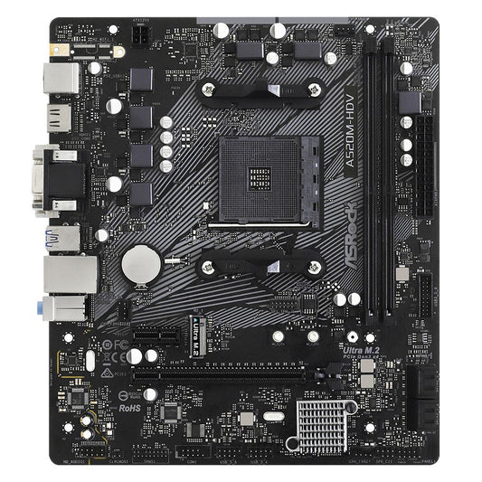 Motherboard AsRock A520M-HDV , DDR4 , MicroATX , Socket AM4 , 90-MXBE50-A0UAYZ - Albagame