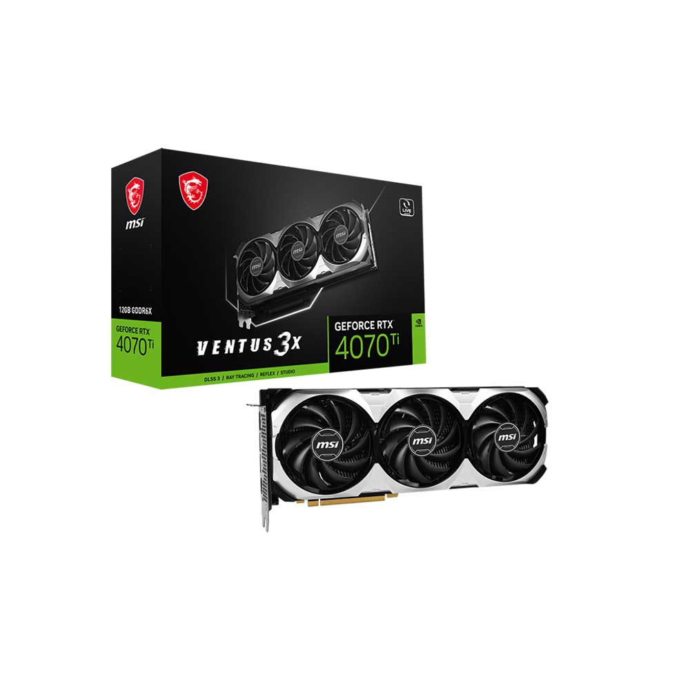 GPU MSI VENTUS 3X 12G OC GeForce RTX 4070 Ti 12GB GDDR6X , 1xHDMI 3xDisplayPort , V513-001R - Albagame