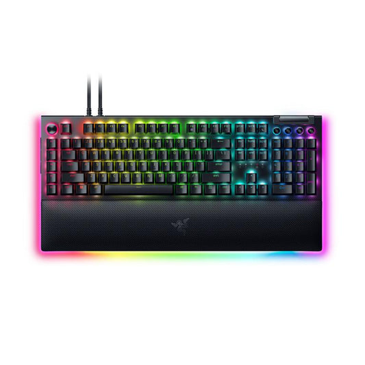 Keyboard Razer BlackWidow V4 PRO , Mechanical Yellow Silent Switches , Chroma RGB , Wrist Rest , Black , RZ03-04681800-R3M1 - Albagame