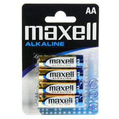 Batterie Maxell LR6 AA 1.5V Alkaline Blister Pack (4Pcs) Box 12 [16376] - Albagame