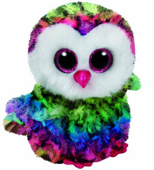 Plush Ty Beanie Boos Owen Multicolor Owl 15cm - Albagame