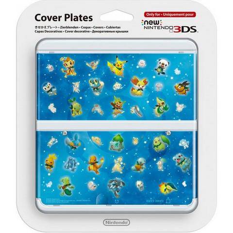 Coverplate Nintendo New 3Ds 030 (Pokemon Characters Blue) - Albagame