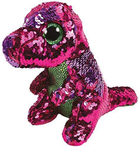 Plush Ty Beanie Boos Flippables Stompy PinkGreen Dinosaur 15cm - Albagame
