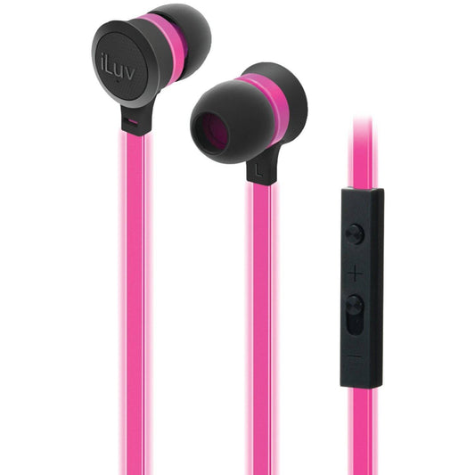 Earphone & Mic iLuv Neon Sound Stereo (Pink/Black) - Albagame