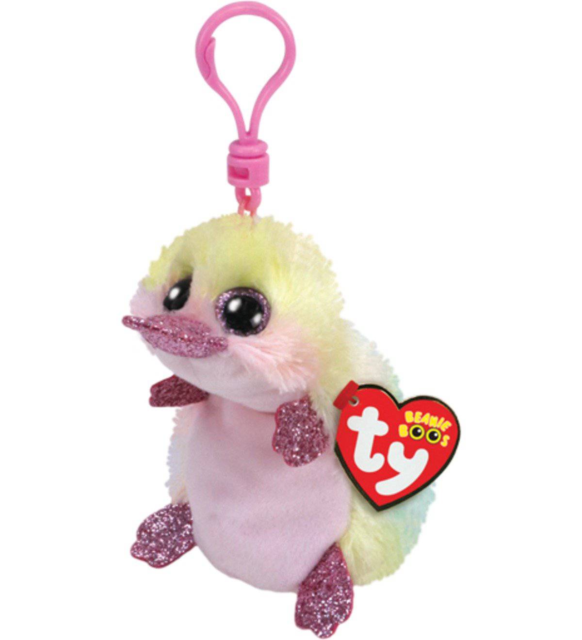 Plush Ty Beanie Boos Key Clip Petunia Pastel Platypus 9cm - Albagame