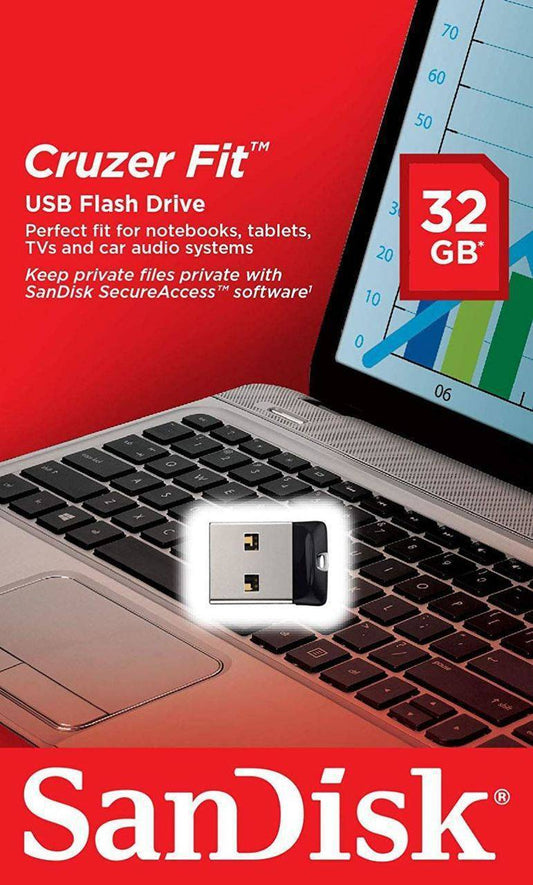 Usb 32GB SanDisk Cruzer Fit Flash Drive [17179] - Albagame