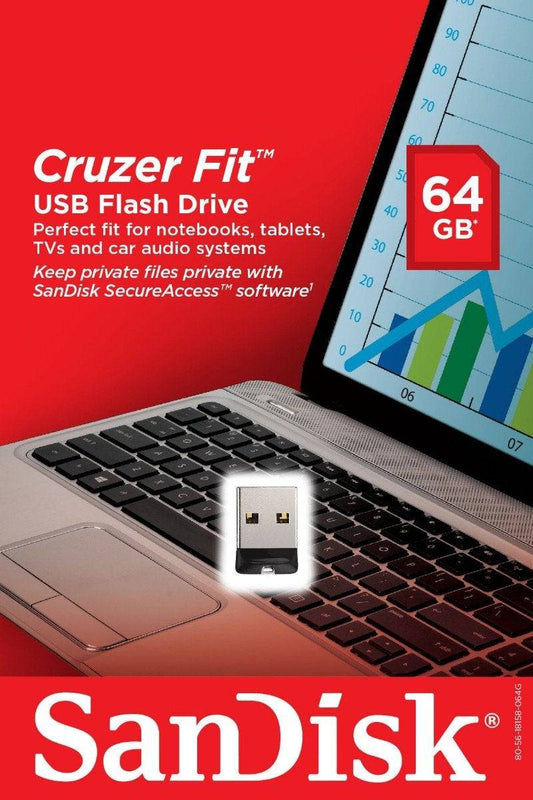 Usb 64GB SanDisk Cruzer Fit Flash Drive [17180] - Albagame