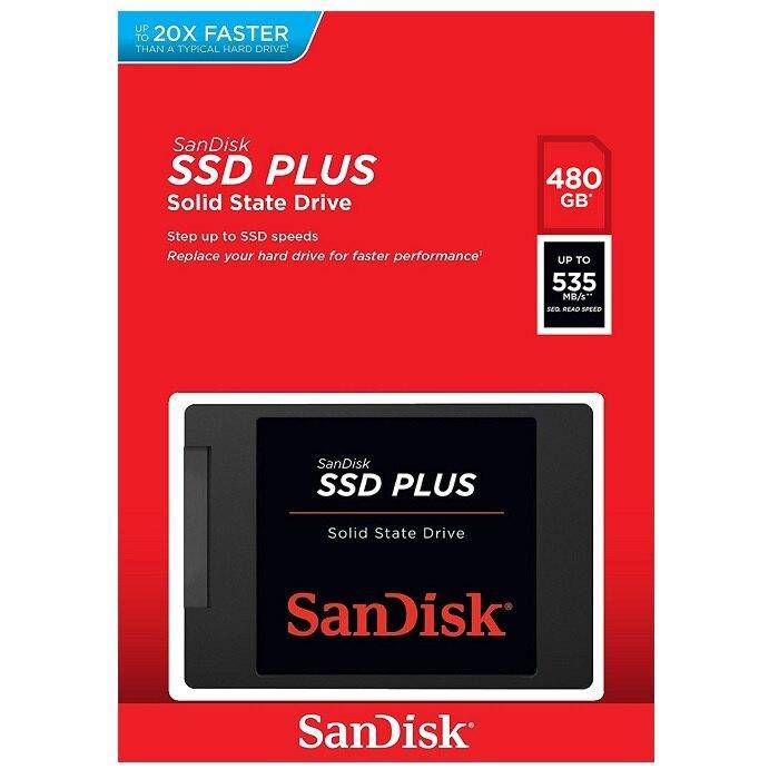 HD SSD 480GB SanDisk Internal 2.5" Plus Sata III Read 535Mb/S Write 445Mb/S[14675] - Albagame