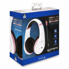 Headset PS4 4Gamers Stereo PRO4-70 Rose Gold Abstract White Edition - Albagame