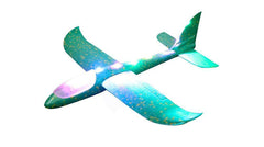 Hand Throwing Airplane Toy Green With Light 48cm - Albagame