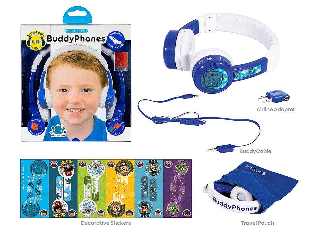Headphone BuddyPhones Inflight Blue Albagame