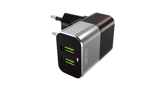 Adaptive Travel Charger Ldnio EU Plug 2.4A 2xUSB Type C cable - Albagame