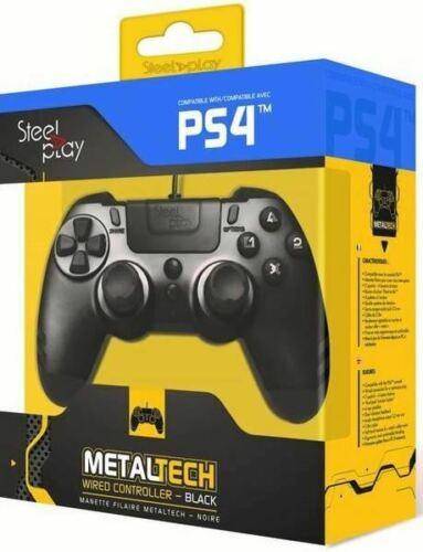 Controller PS4 Steelplay Metaltech Wired Ebony Black - Albagame