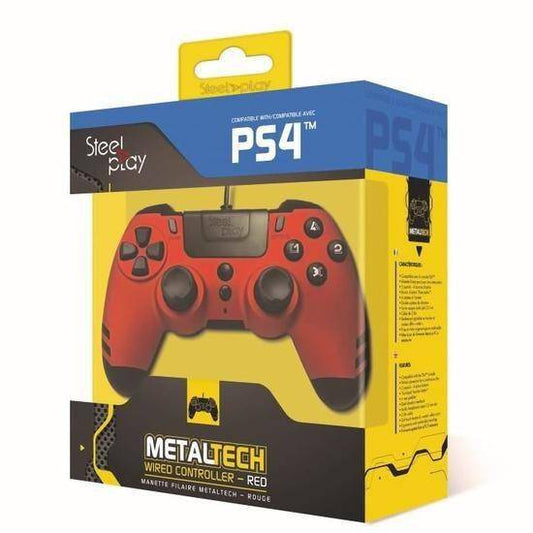Controller PS4 Steelplay Metaltech Wired Ruby Red - Albagame