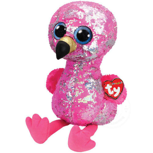 Plush Ty Beanie Boos Flippables Pinky Sequin Flamingo 40cm - Albagame