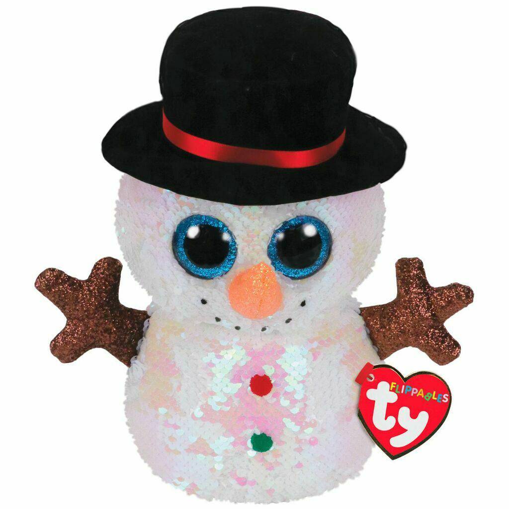 Plush Ty Beanie Boos Flippables Sequin Snowman 15cm - Albagame