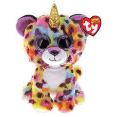 Plush Ty Beanie Boos Giselle Rainbow Leopard With Horn 15cm - Albagame
