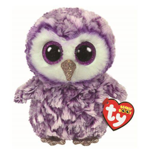 Plush Ty Beanie Boos Moonlight Purple Owl 15cm - Albagame