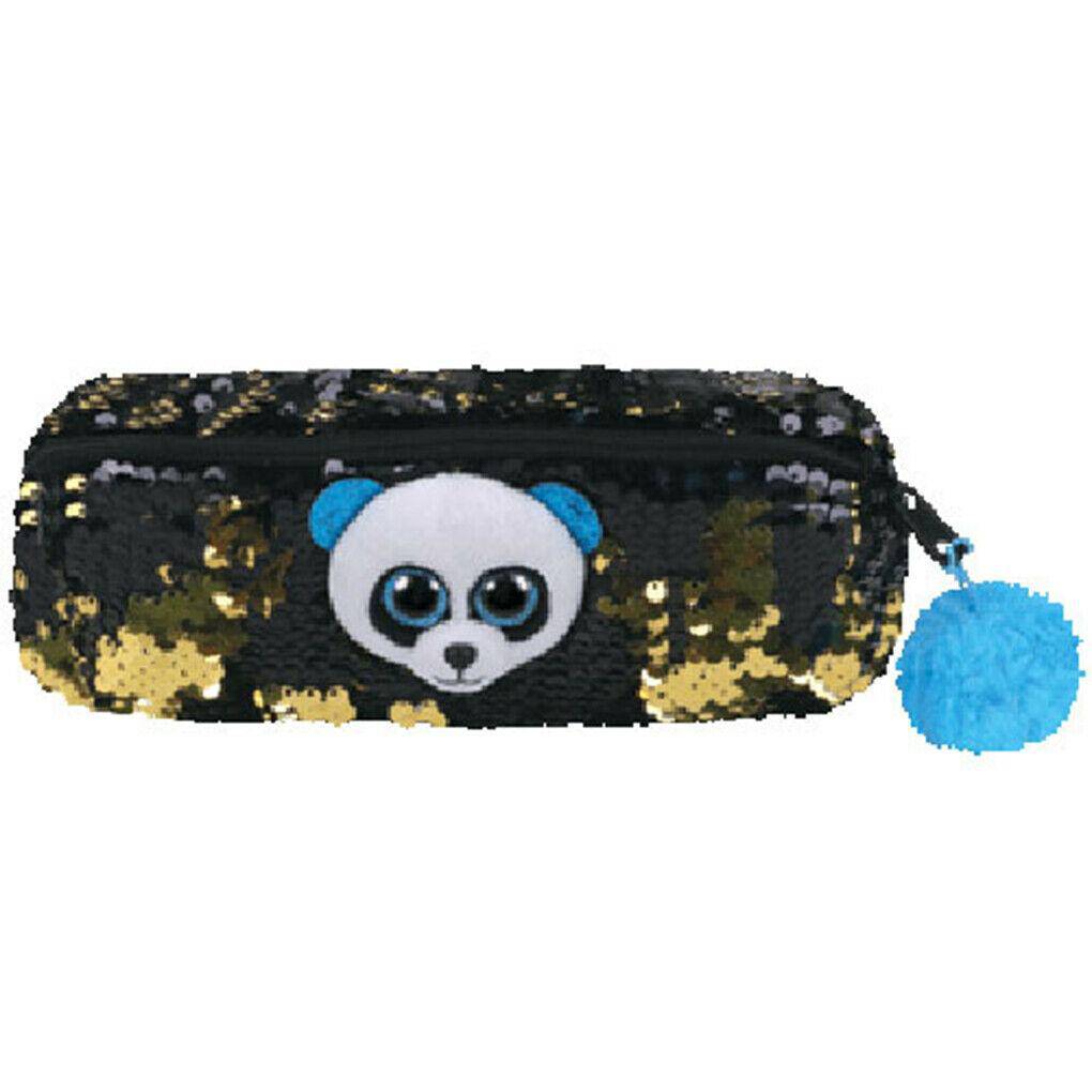 Plush Ty Fashion Sequins Pencil Bag Bamboo Panda 15cm - Albagame