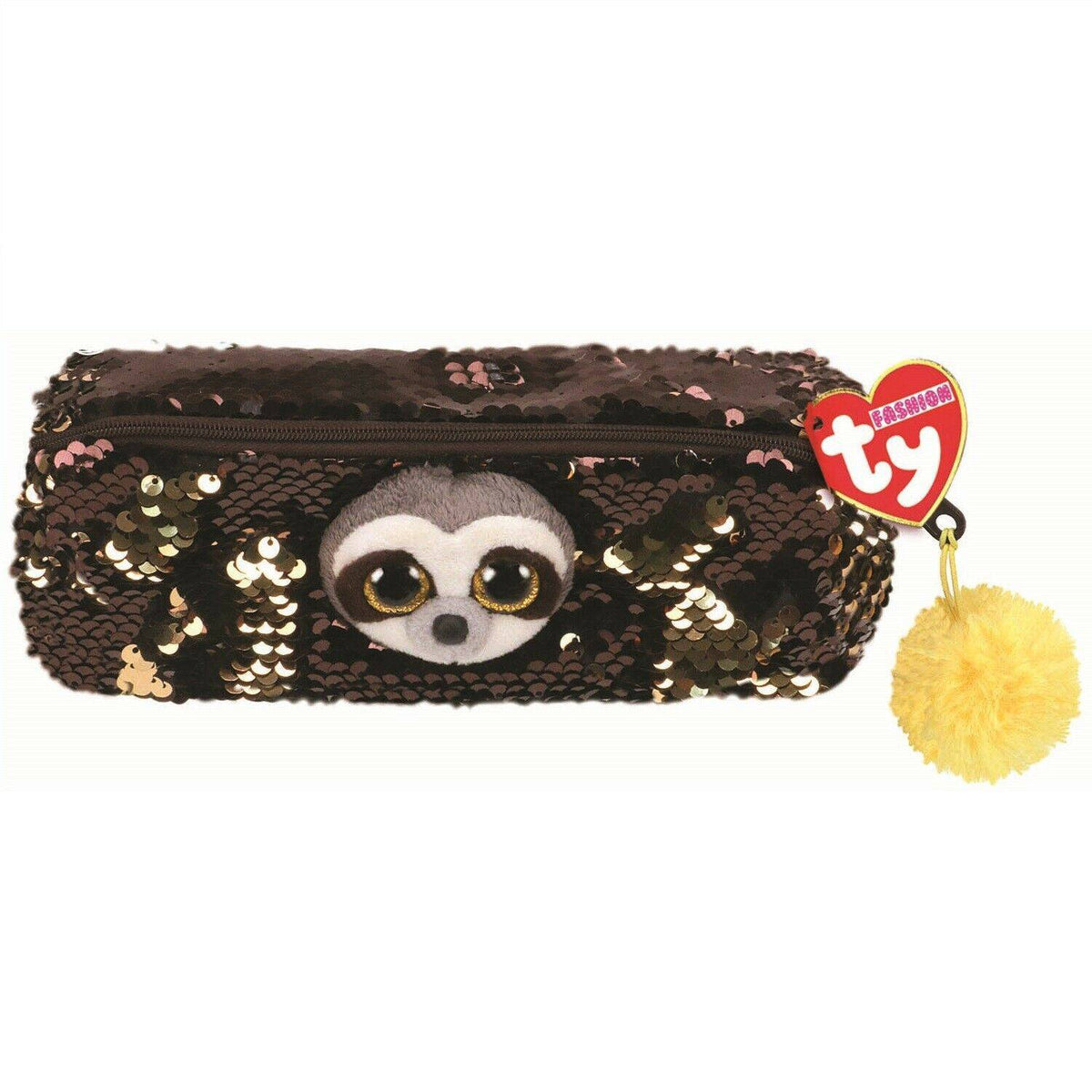 Plush Ty Fashion Sequins Pencil Bag Dangler Sloth 15cm - Albagame
