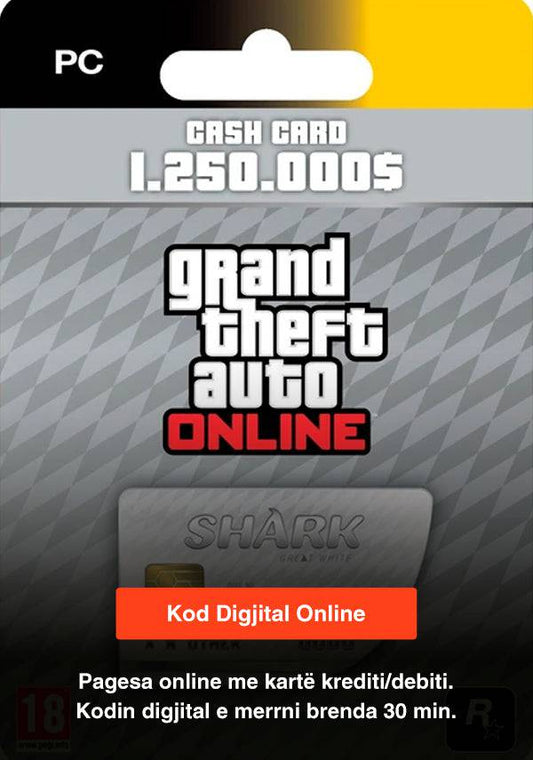 PC DG Grand Theft Auto V-Great White Shark Card GTA - Albagame