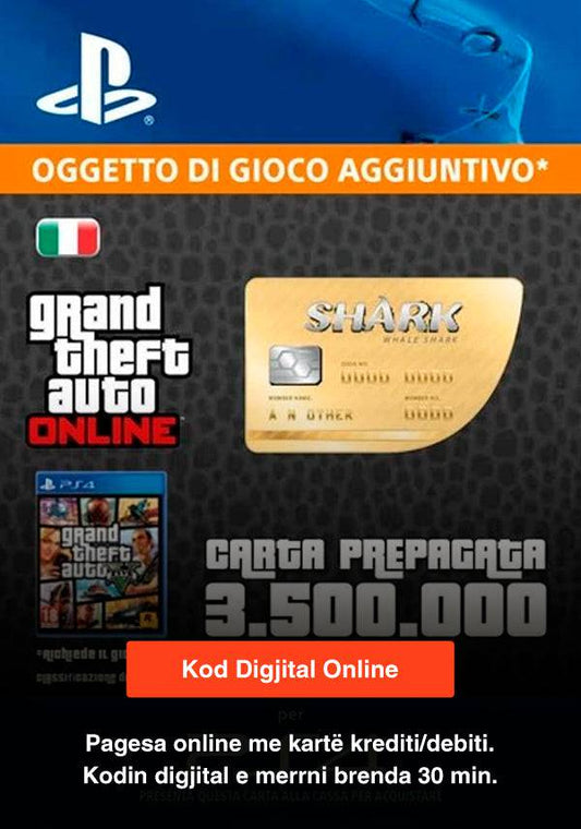DG PS4 GTA Online-Shark 3.500.000$ DLC Account IT - Albagame