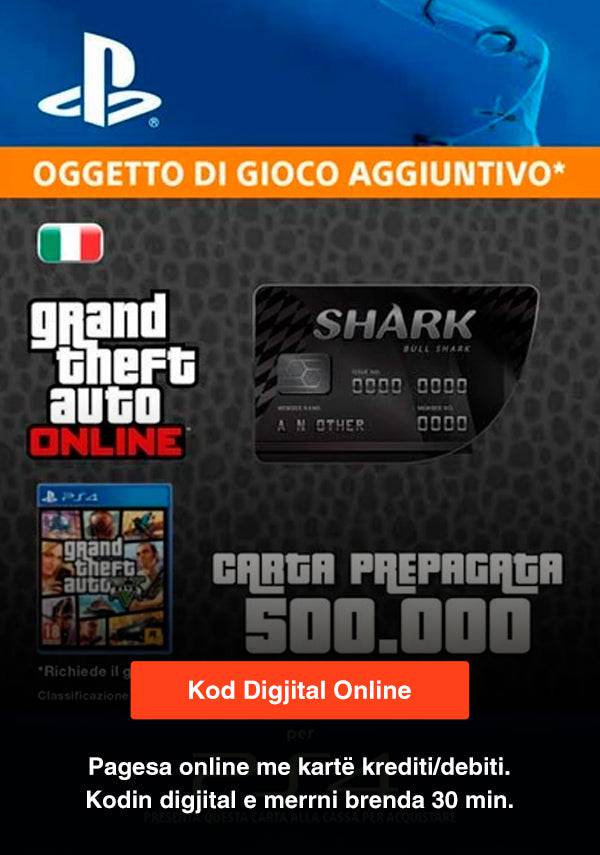 DG PS4 GTA Online-Shark 500.000$ DLC Account IT - Albagame
