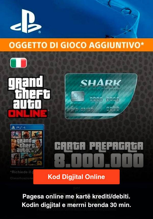 DG PS4 GTA Online-Shark 8.000.000$ DLC Account IT - Albagame