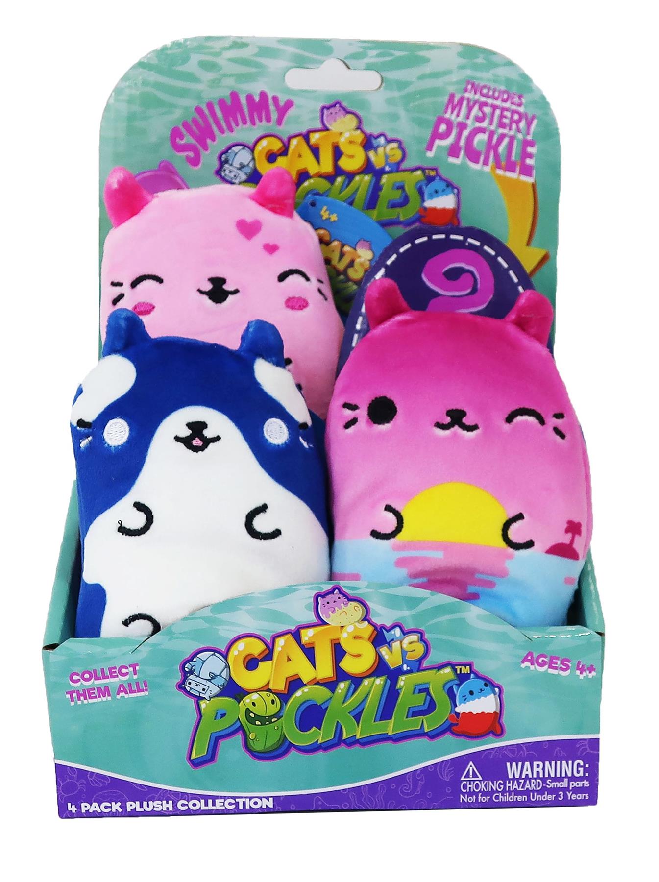 Plush Cats vs. Pickles Themed Scary 4 Pack - Albagame