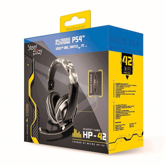 Headset Gaming Steelplay Wired HP42 Multiplatform Ice Camo - Albagame