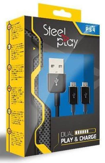 Cable Dual Play & Charge Steelplay PS4 - Albagame