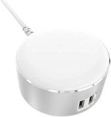 Usb Charger Ldnio 2 Ports 5V/2.4A 12W with LED Lamp Silver - Albagame