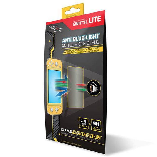 Screen Protection Kit Nintendo Switch Lite Steelplay 9H Anti-Blue Light Glass - Albagame