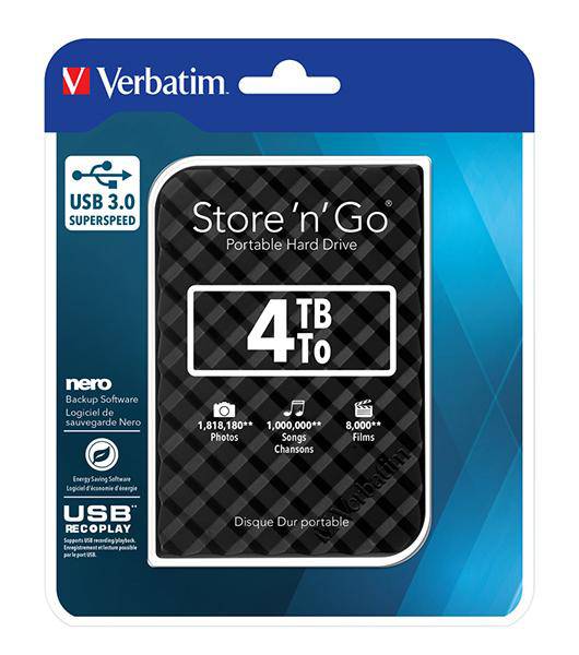 Hdd External 4TB Verbatim USB 3.0 [24768] - Albagame