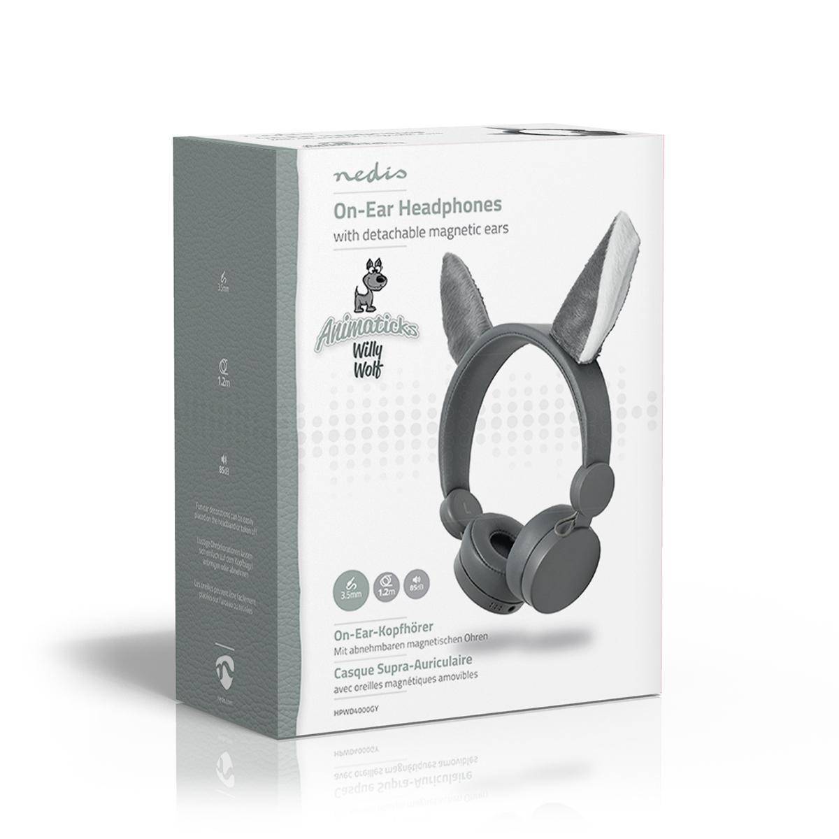 Headphone Nedis Animaticks Willy Wolf Wired - Albagame