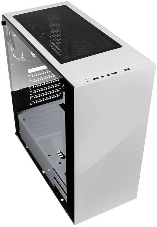 Case Kolink Stronghold Midi-Tower Tempered Glass White - Albagame