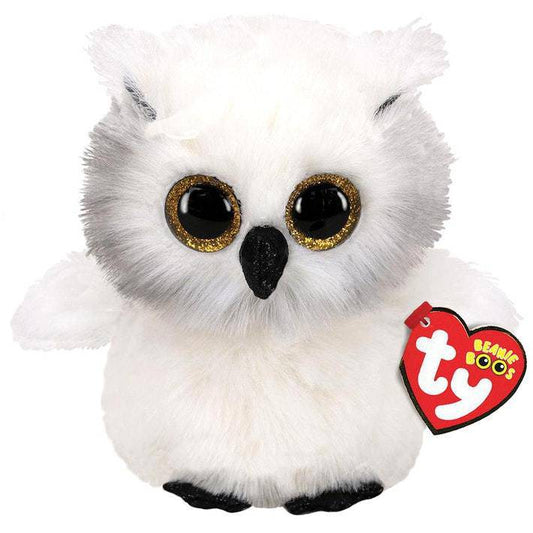 Plush Ty Beanie Boos Austin White Owl 15cm - Albagame