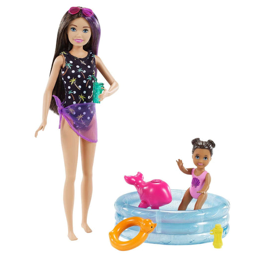 Doll Barbie Skipper Babysitter INC Pool & Toddler - Albagame