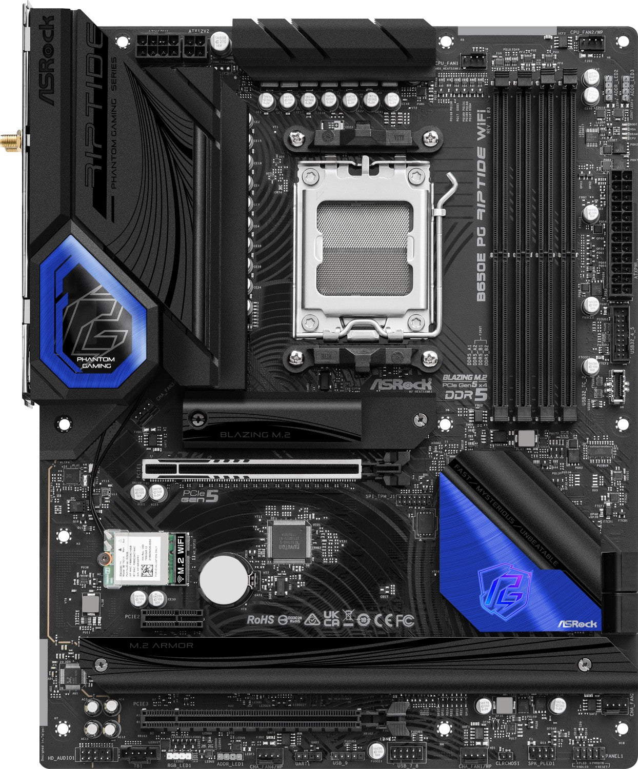 Motherboard Asrock B650E Phantom Gaming Riptide WiFi , Socket AM5 , ATX - Albagame