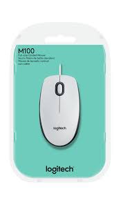 Mouse Logitech M100 Optical Corded White - Albagame