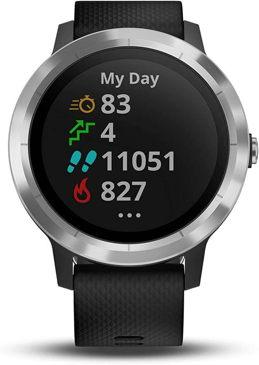 Smart Watch Garmin Vivoactive 3 GPS Silver Hardware/Black Band - Albagame