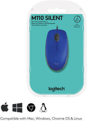 Mouse Logitech M110 Silent Optical Top Blue - Albagame
