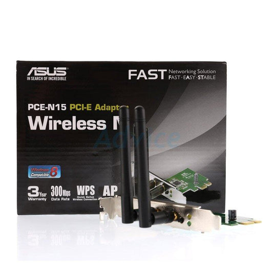 Adapter PCIe ASUS 300Mbps Wireless - Albagame