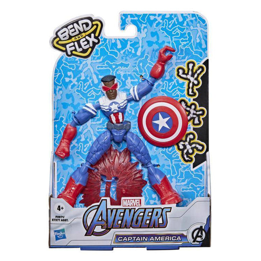 Figure Marvel Avengers Bend and Flex Captain America Falcon - Albagame