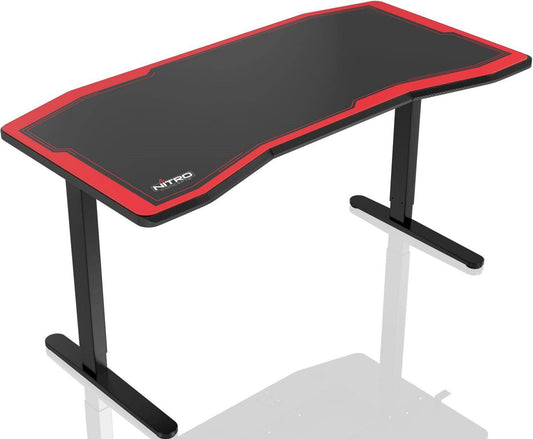 Computer Desk Nitro D16M Carbon Red 1600x800 - Albagame