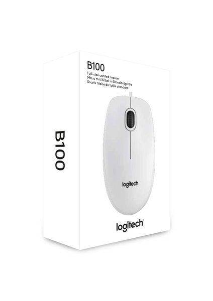 Mouse Logitech B100 - USB - white - Albagame