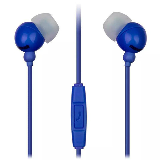 Headset Maxell In-Ear Mic Plugz Blue [77195] - Albagame
