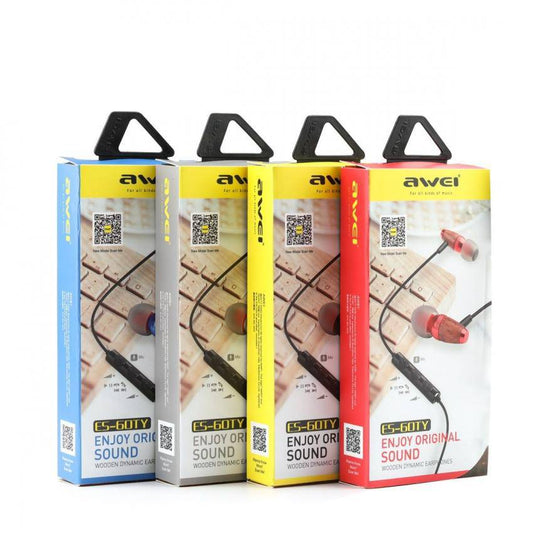 Earphone AWEI ES-60TY Wired Stereo In-Ear - Albagame