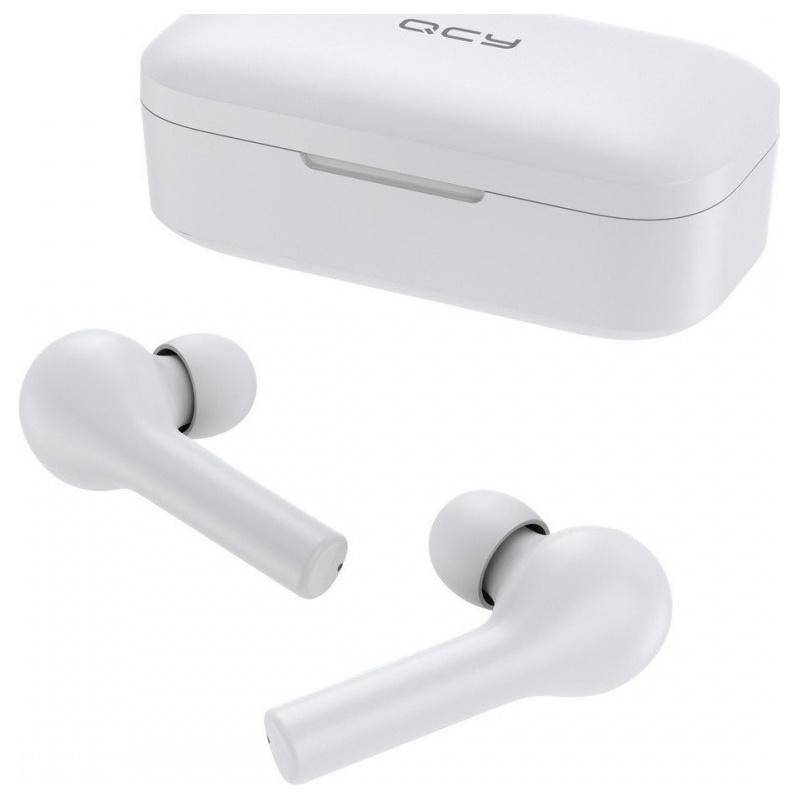 Earphones Wireless Bluetooth QCY T5 TWS Earbuds 5.1 ENC IPx5 Speaker 6mm White - Albagame